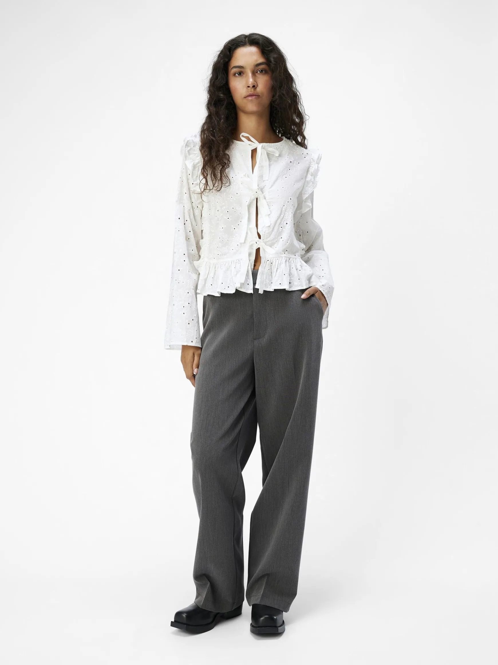 Dame OBJECT JACQUARD BLUSE