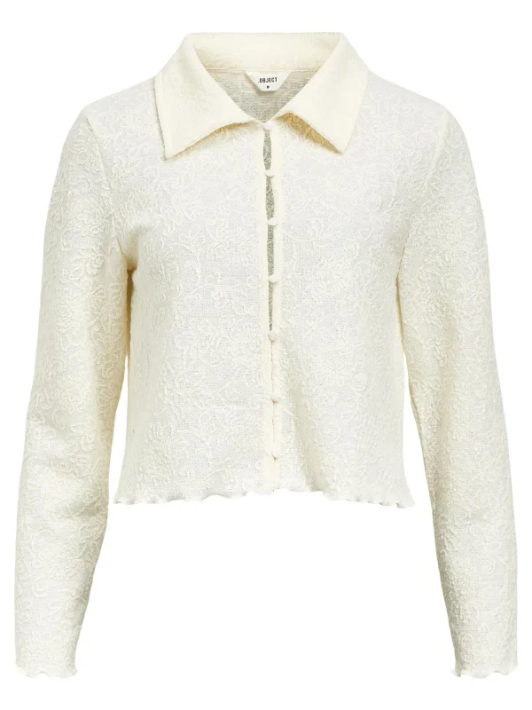 Dame OBJECT JACQUARD SKJORTE