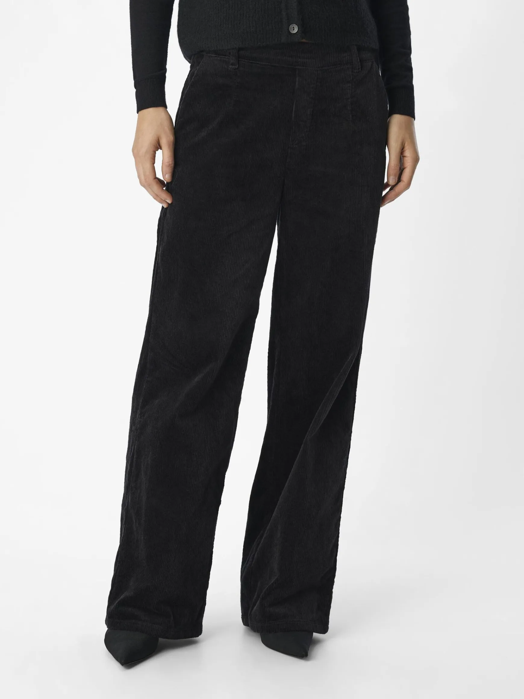 Dame OBJECT JERNBANEFLØJL BREDE BUKSER