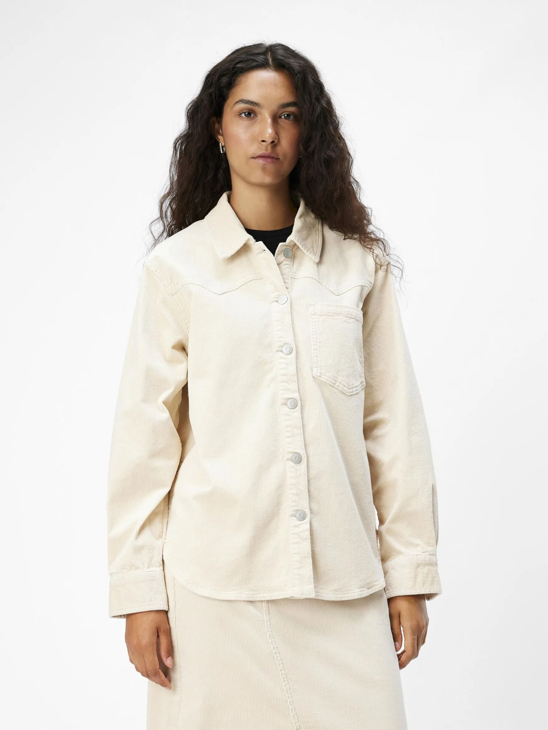 Dame OBJECT JERNBANEFLØJL SKJORTE