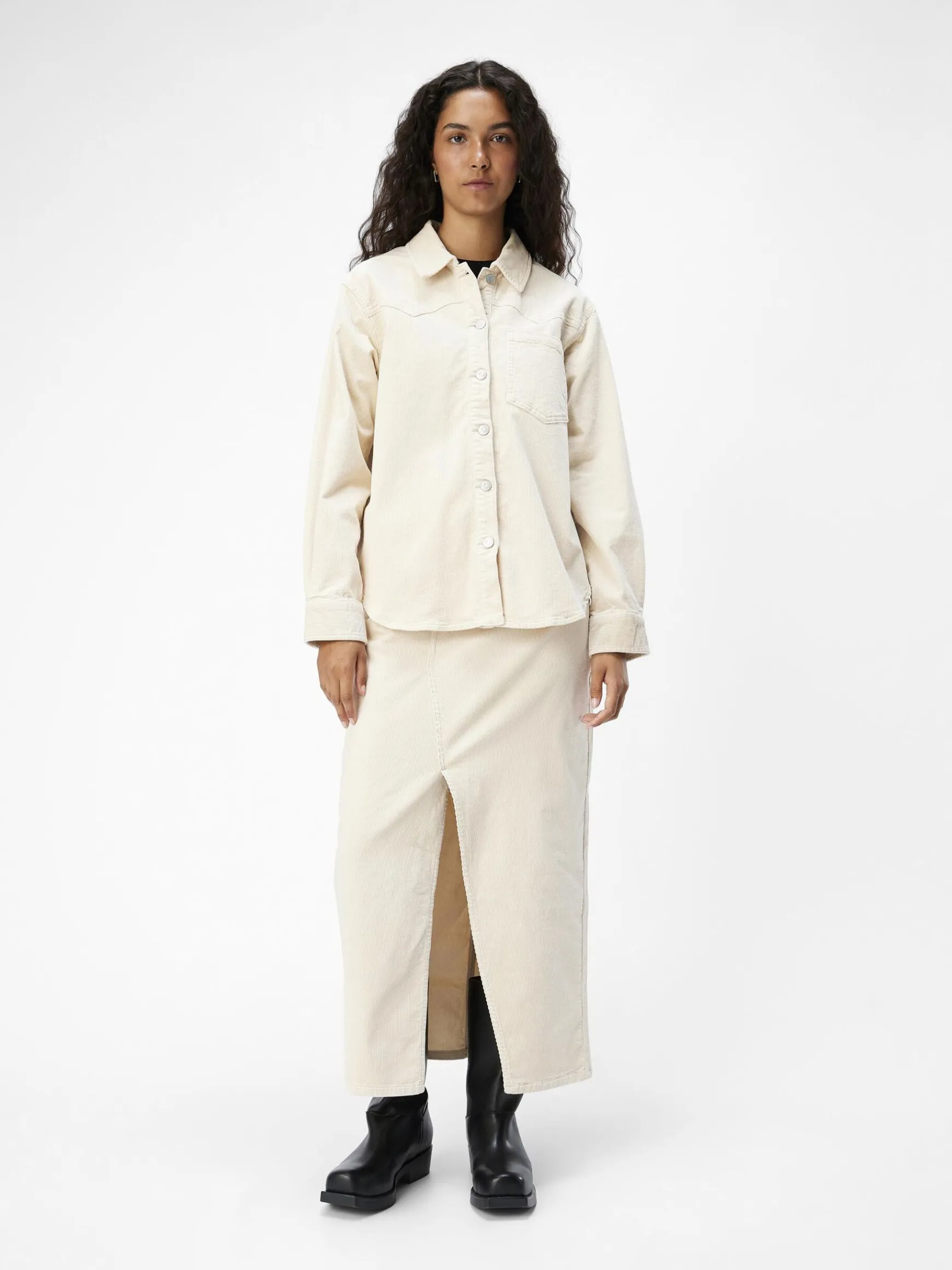 Dame OBJECT JERNBANEFLØJL SKJORTE