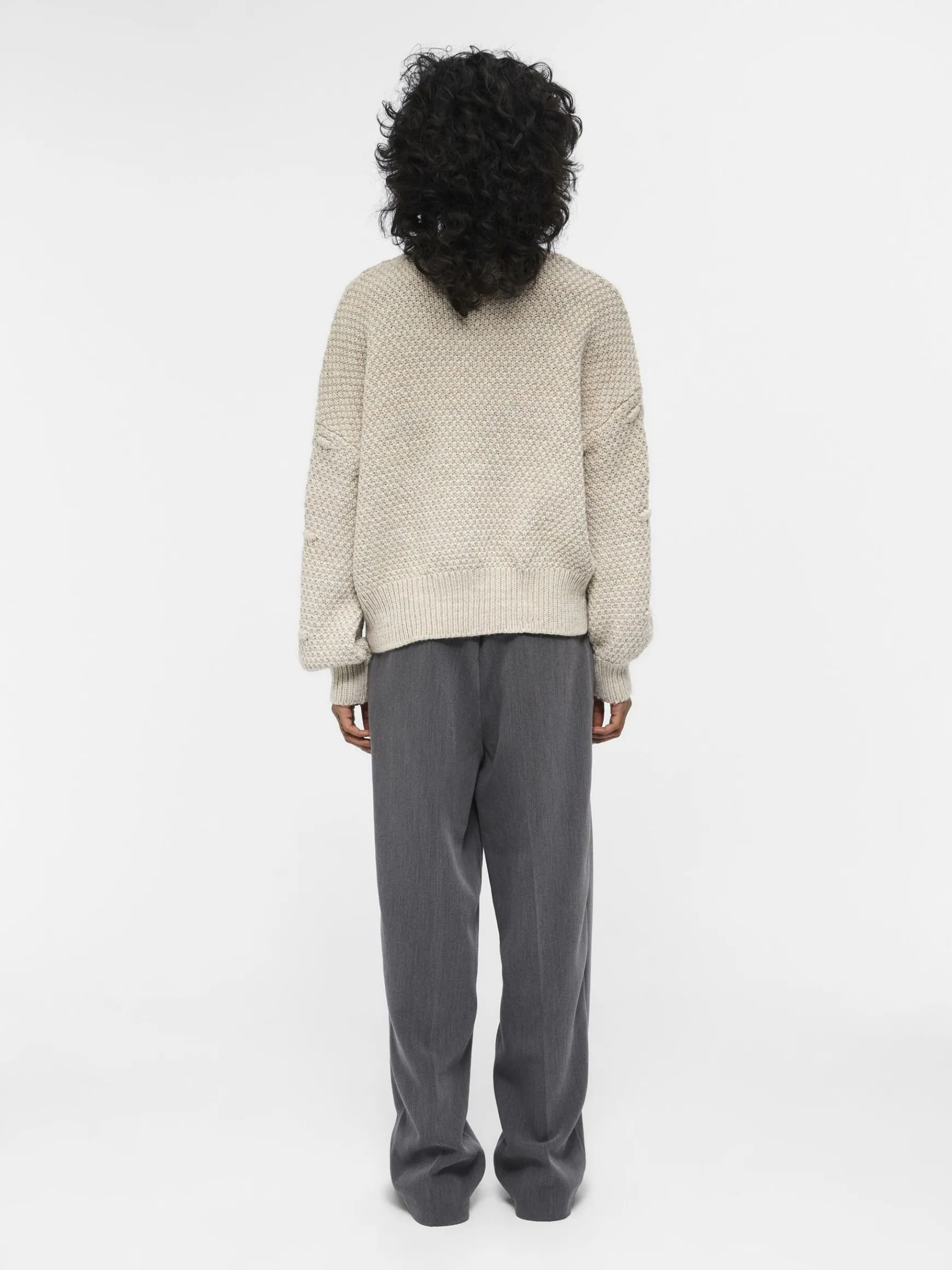 Dame OBJECT KABEL STRIKTRØJE