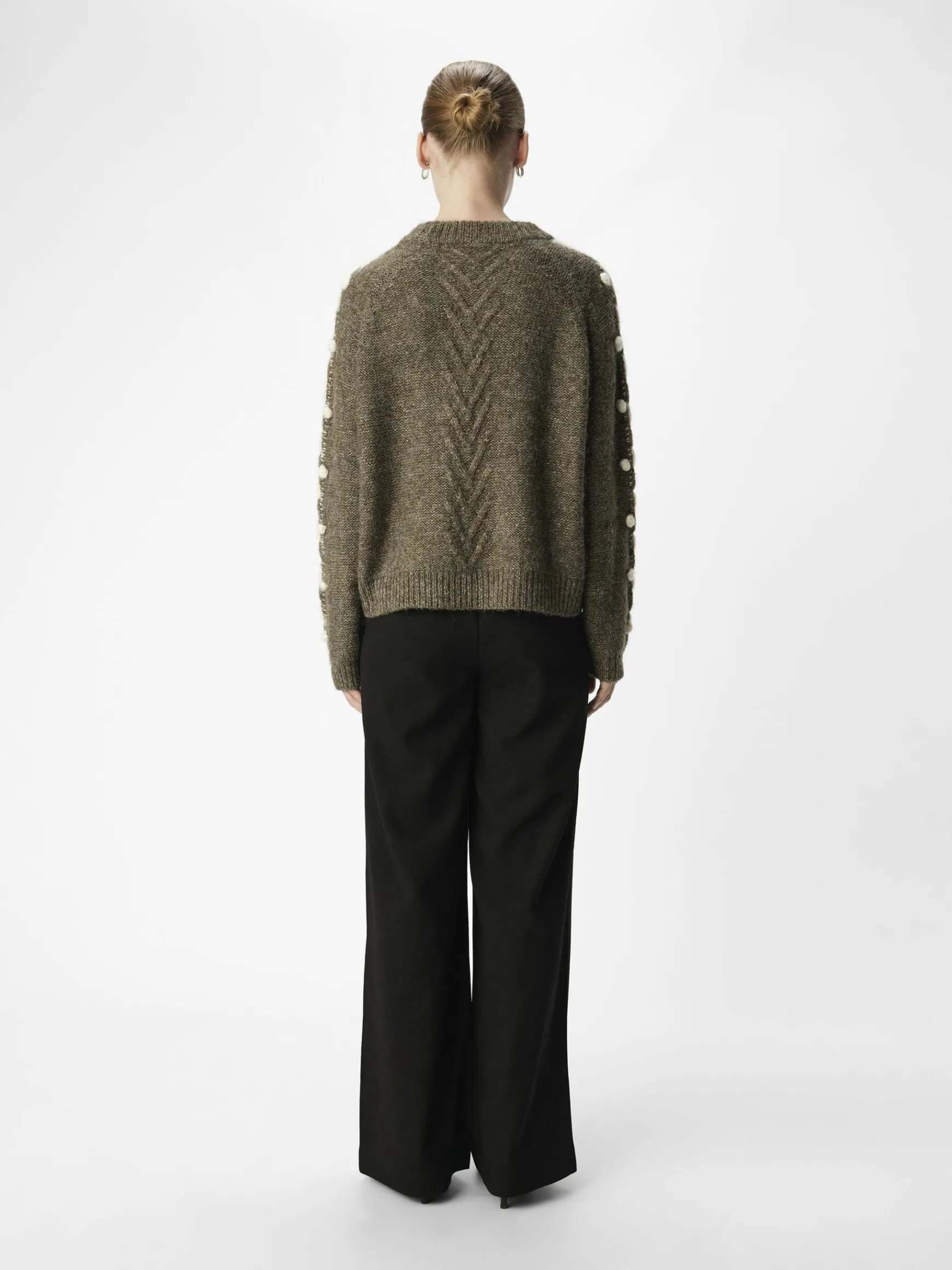 Dame OBJECT KABELSTRIK STRIKTRØJE