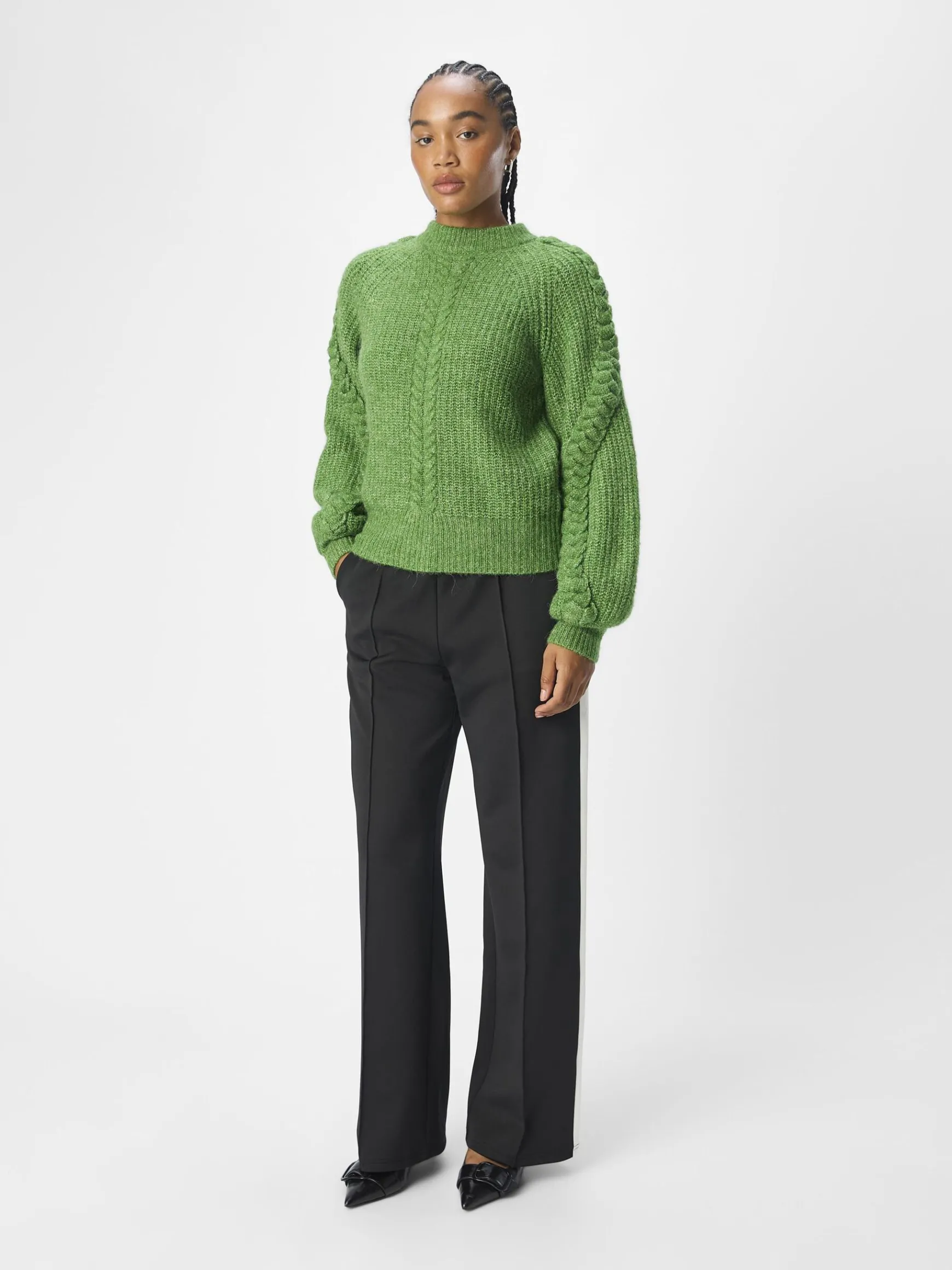 Dame OBJECT KABELSTRIK STRIKTRØJE