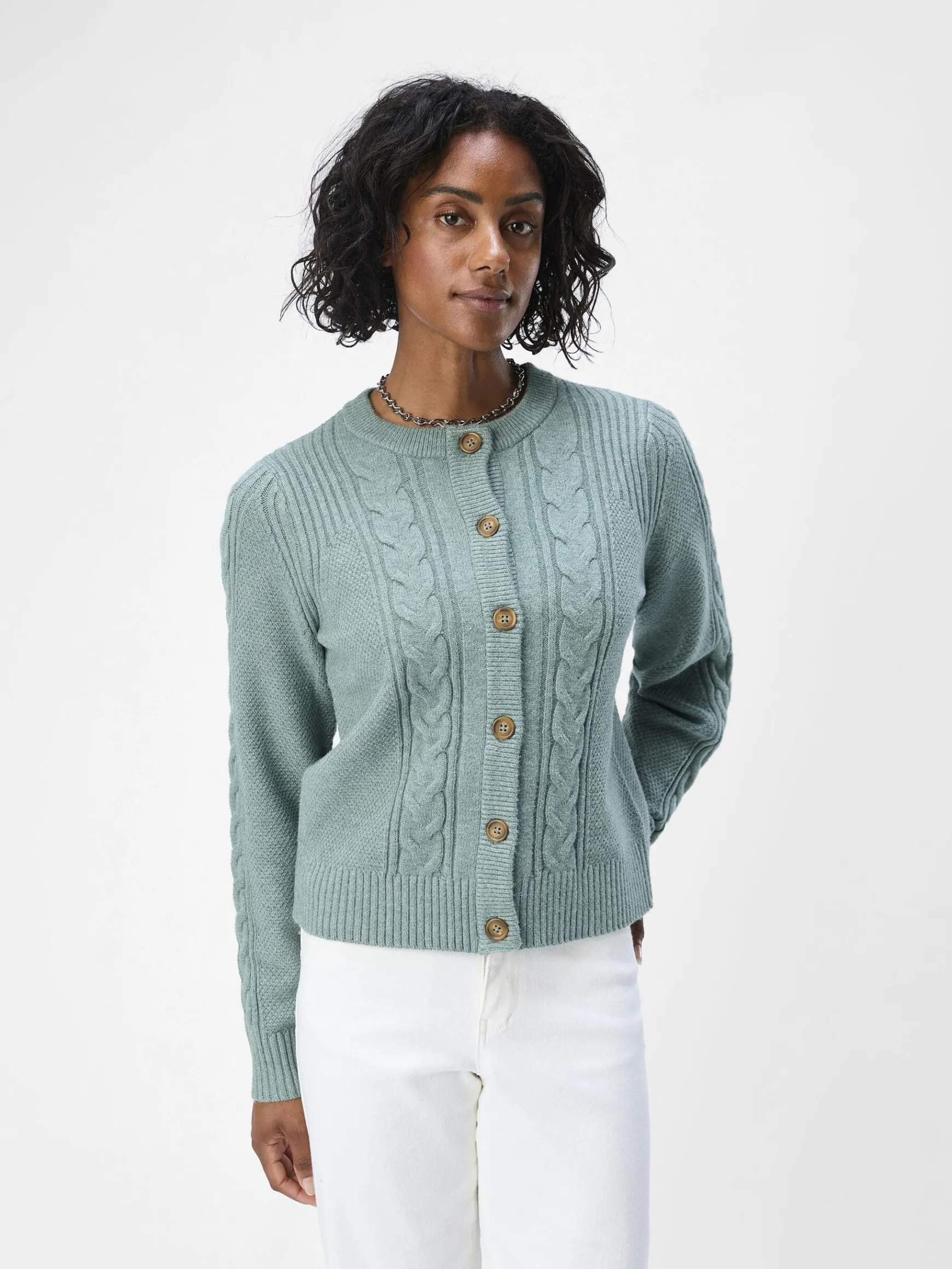 Dame OBJECT KABELSTRIKKET CARDIGAN