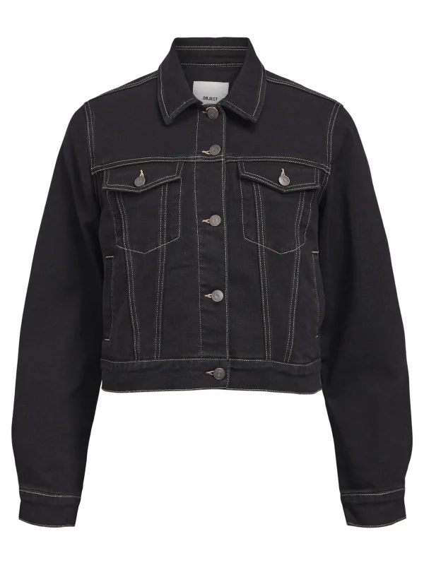 Dame OBJECT KORT DENIMJAKKE