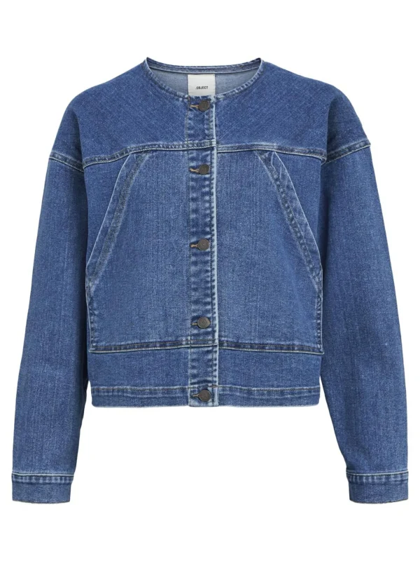 Dame OBJECT KORT DENIMJAKKE