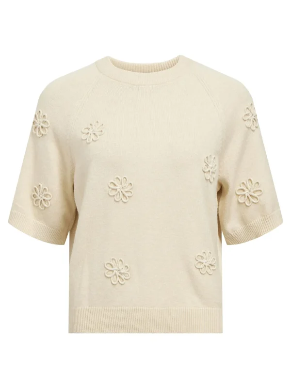 Dame OBJECT KORTÆRMET PULLOVER