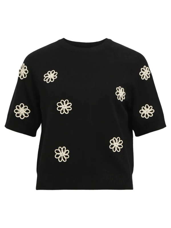 Dame OBJECT KORTÆRMET PULLOVER