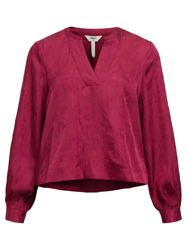 Dame OBJECT KRØLLET BLUSE