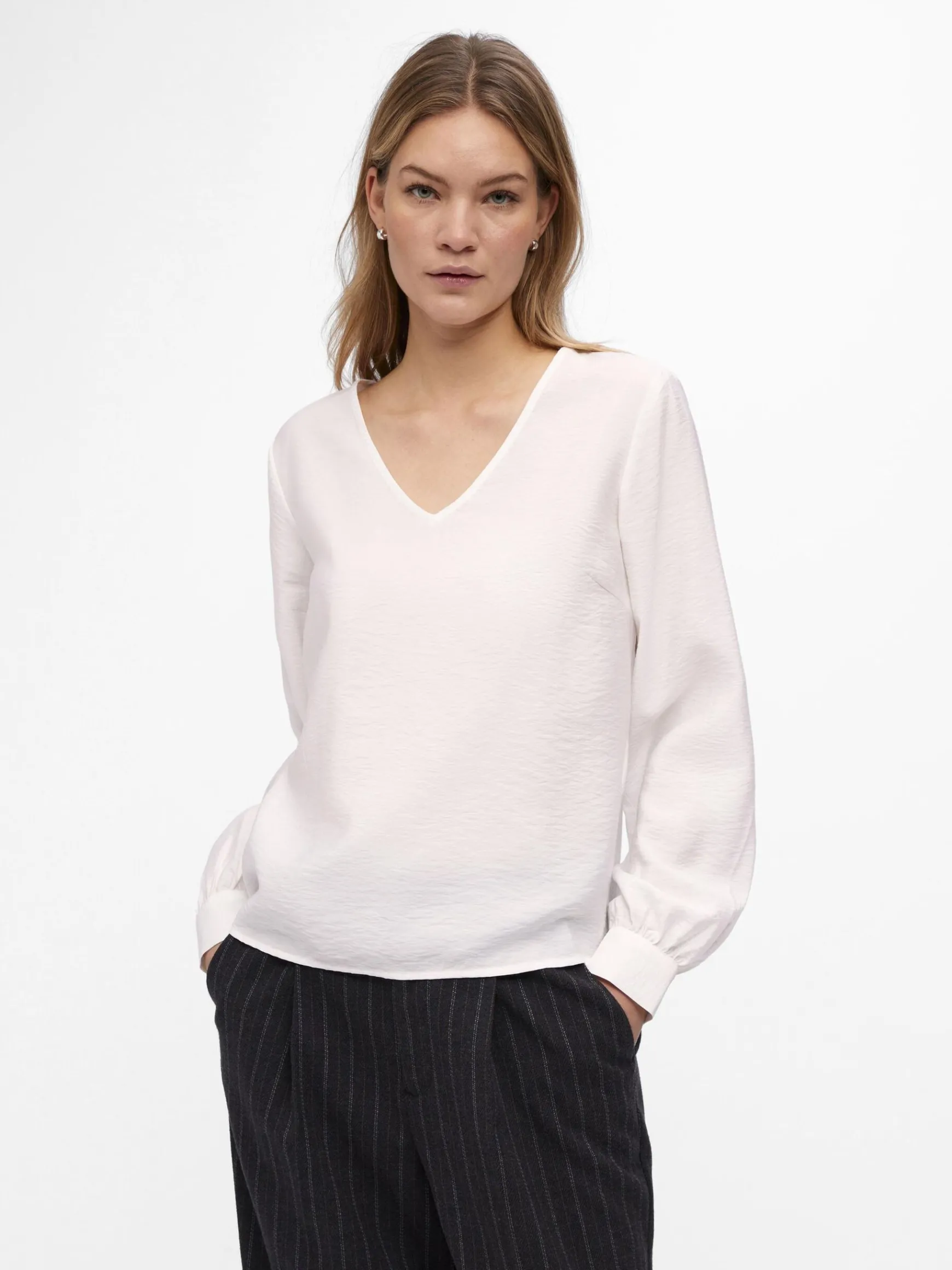 Dame OBJECT LANGÆRMET BLUSE