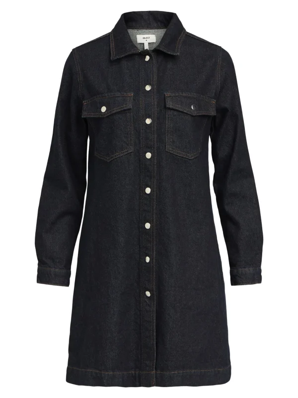 Dame OBJECT LANGÆRMET DENIMKJOLE