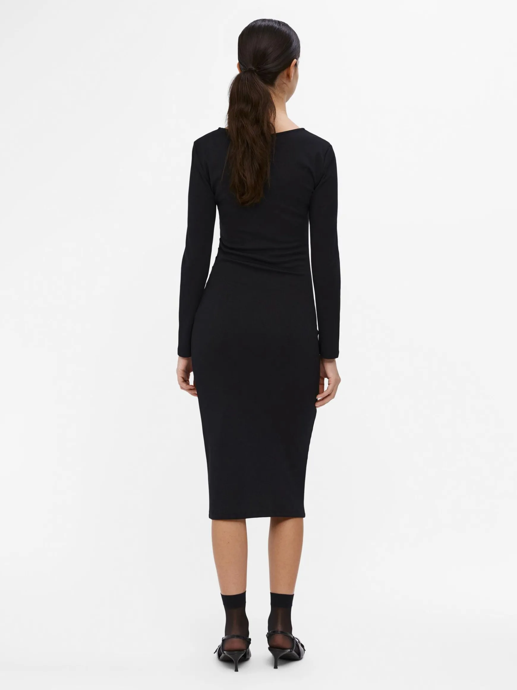 Dame OBJECT LANGÆRMET MIDIKJOLE