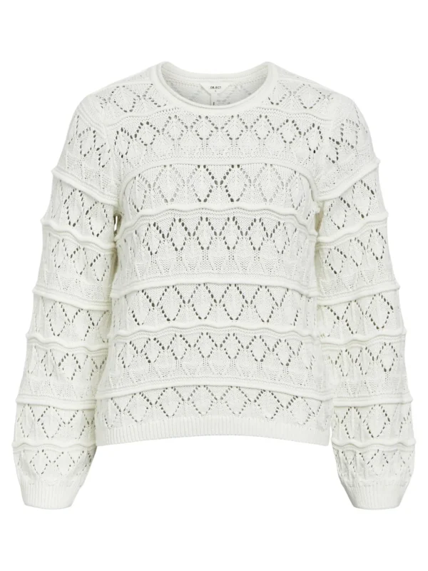 Dame OBJECT LANGÆRMET STRIKTRØJE