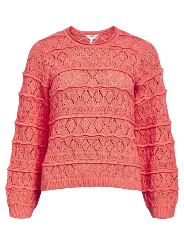 Dame OBJECT LANGÆRMET STRIKTRØJE