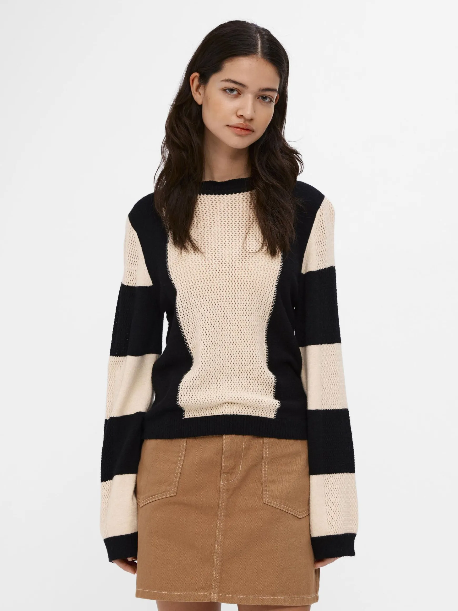 Dame OBJECT LANGÆRMET STRIKTRØJE