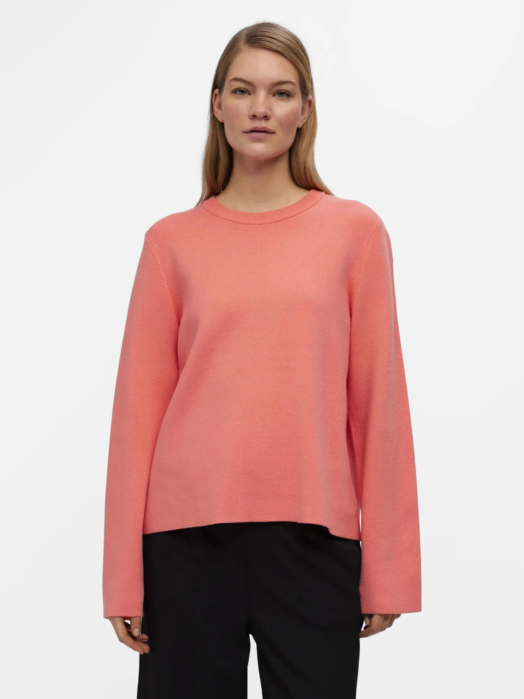 Dame OBJECT LANGÆRMET STRIKTRØJE