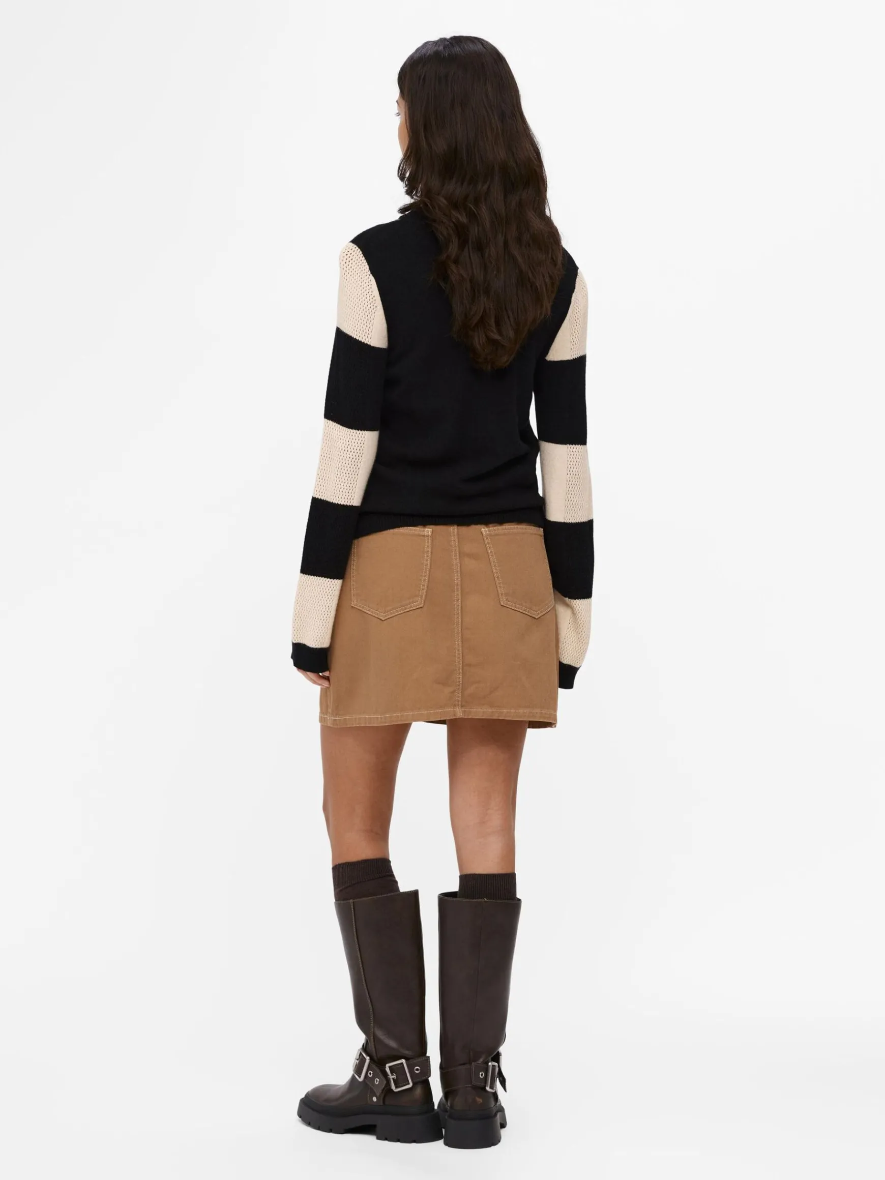 Dame OBJECT LANGÆRMET STRIKTRØJE