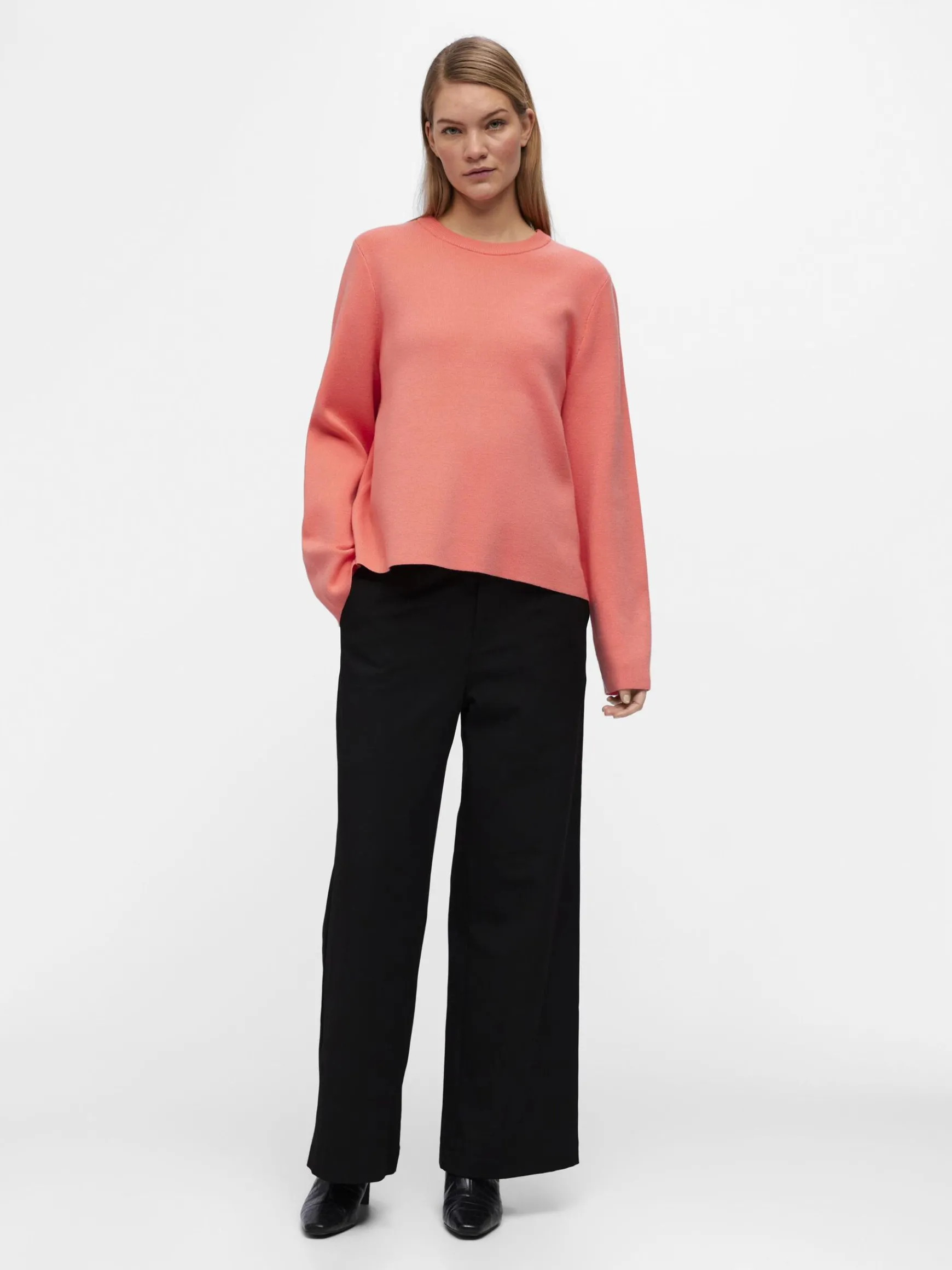 Dame OBJECT LANGÆRMET STRIKTRØJE