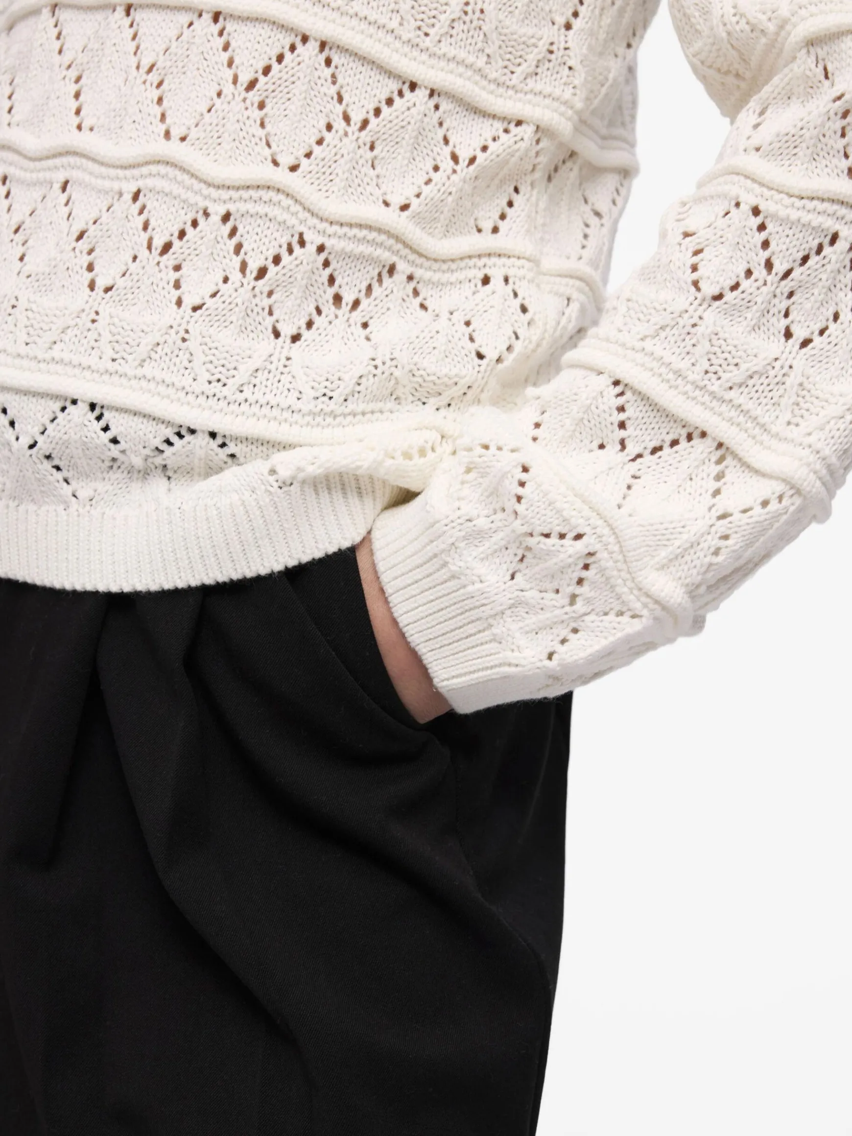 Dame OBJECT LANGÆRMET STRIKTRØJE