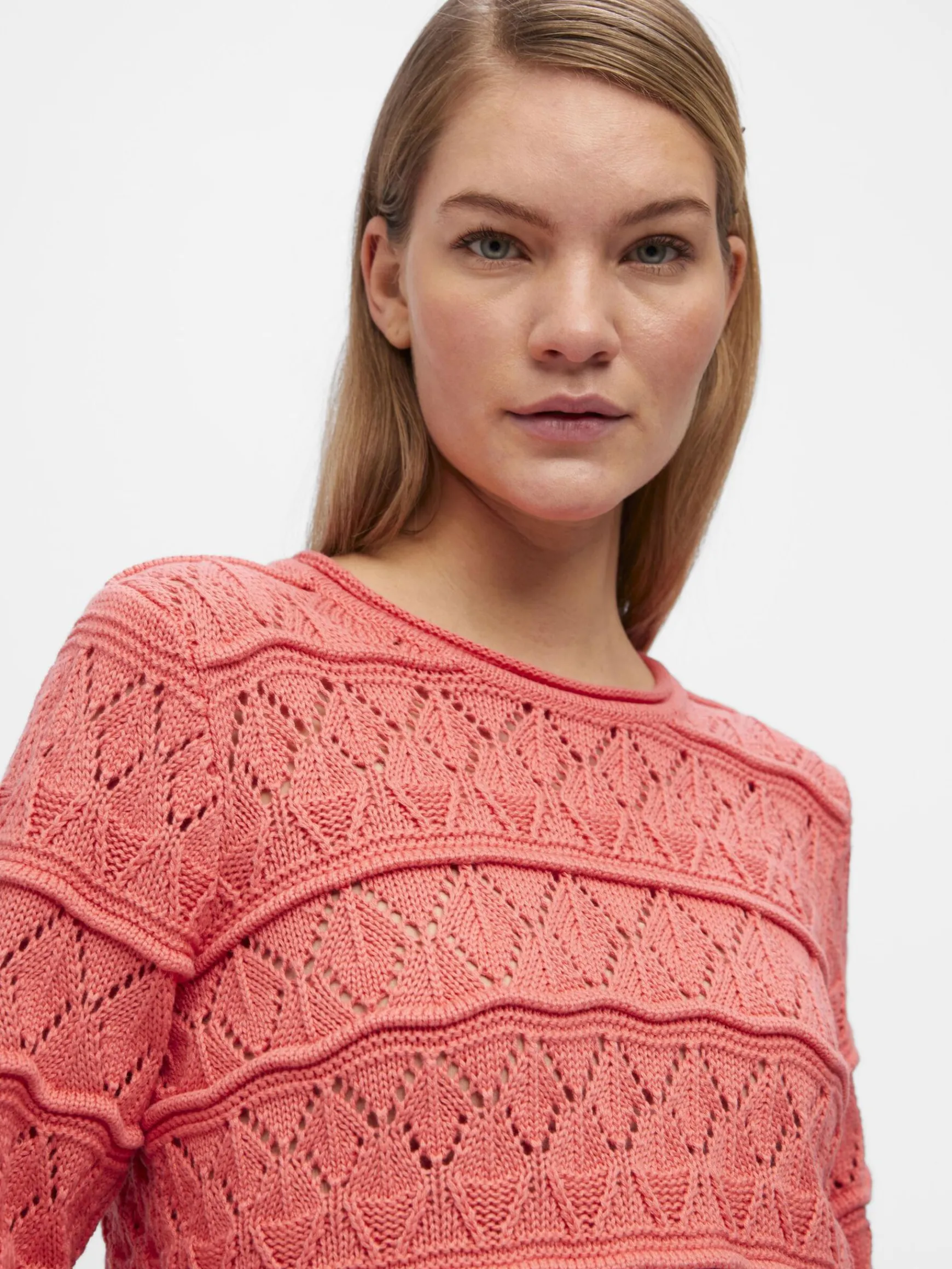 Dame OBJECT LANGÆRMET STRIKTRØJE