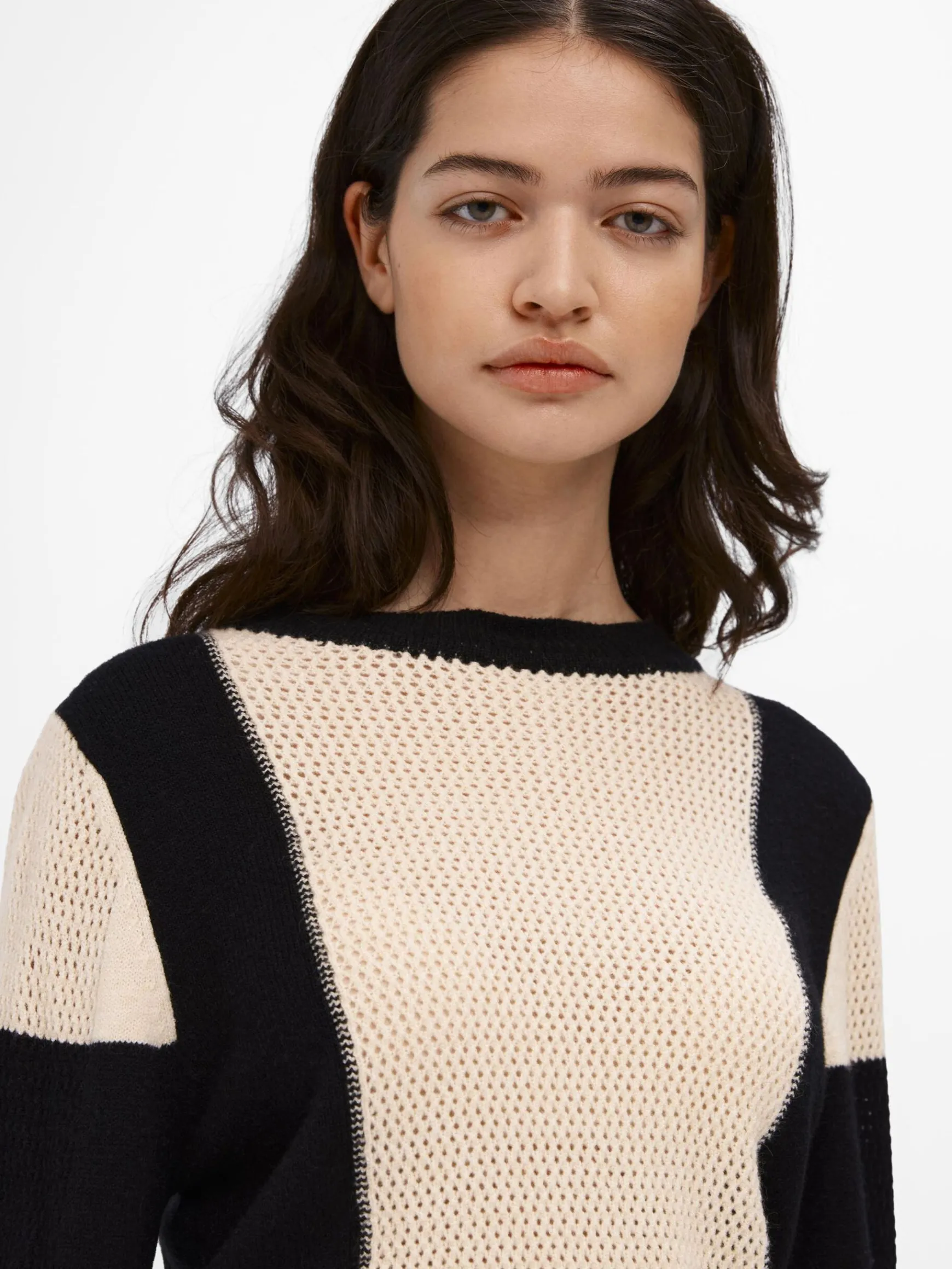 Dame OBJECT LANGÆRMET STRIKTRØJE