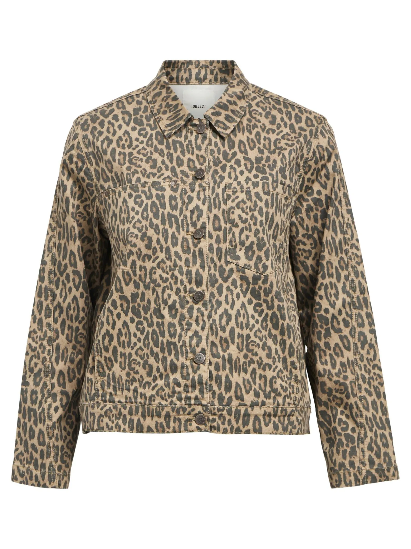 Dame OBJECT LEOPARDPRINT DENIMJAKKE