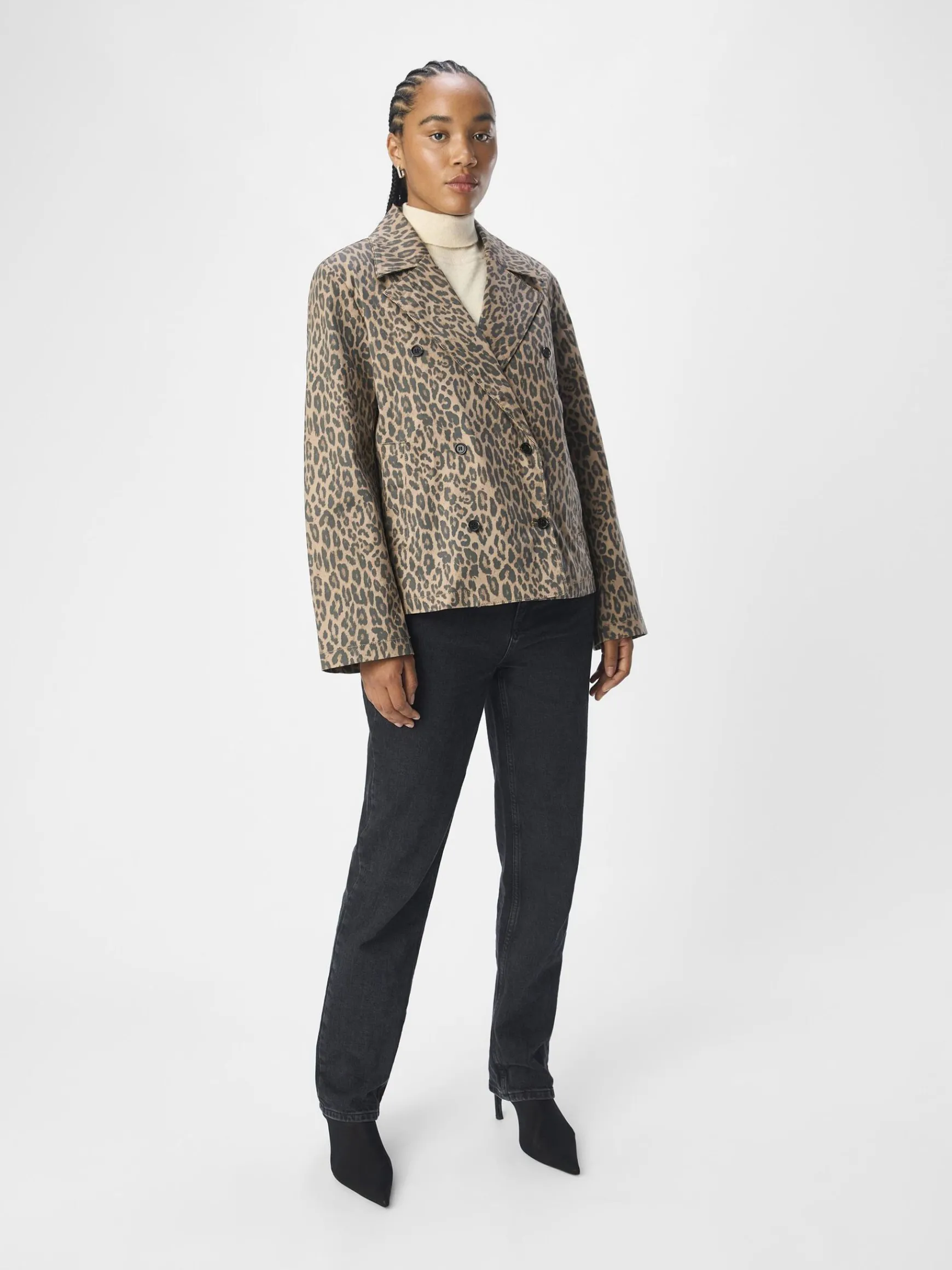 Dame OBJECT LEOPARDPRINT JAKKE