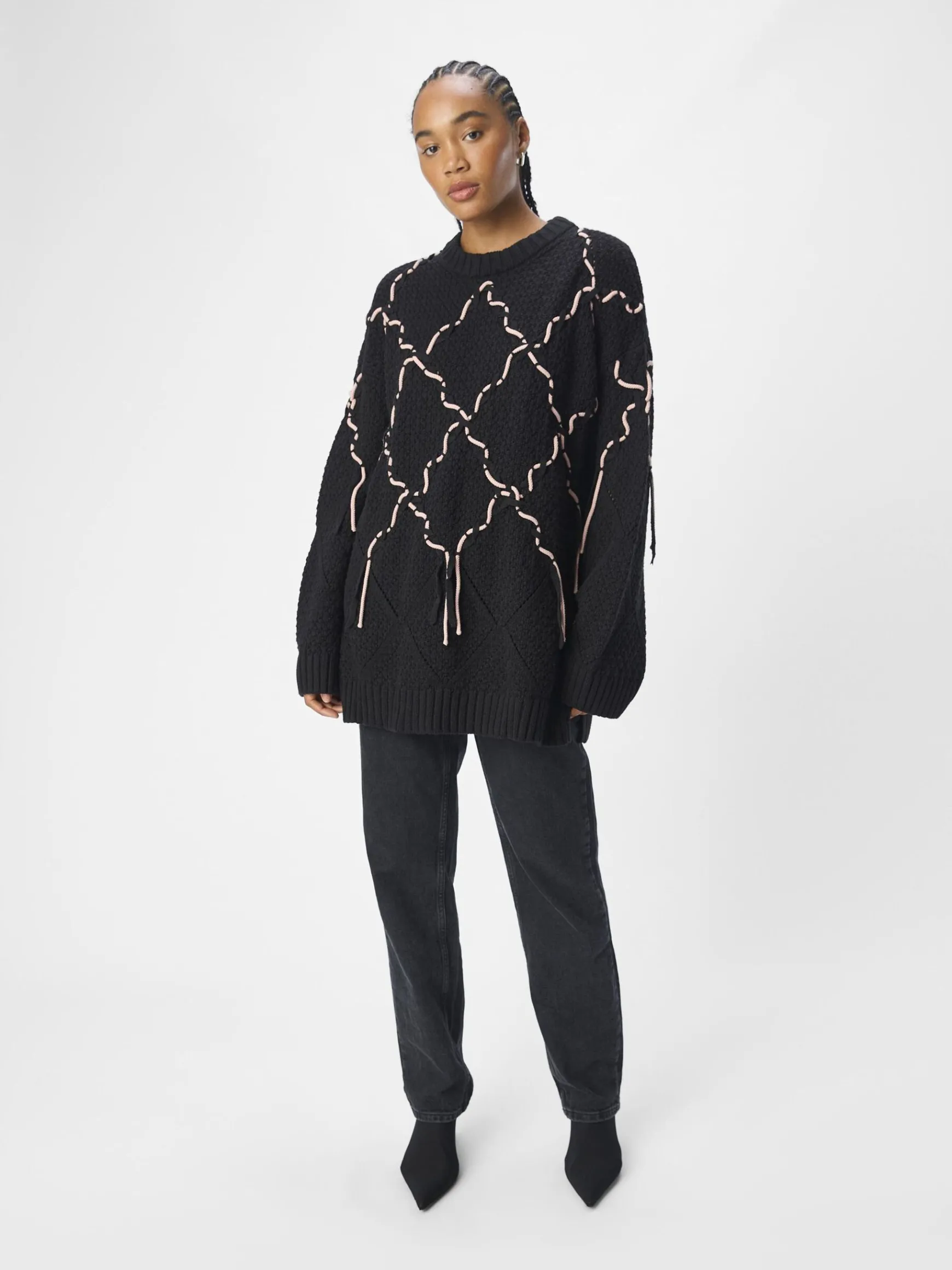 Dame OBJECT LONGLINE STRIKTRØJE