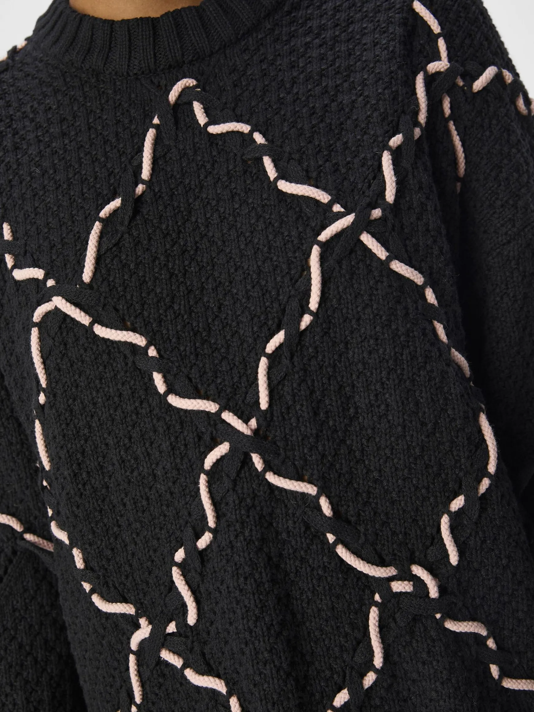 Dame OBJECT LONGLINE STRIKTRØJE