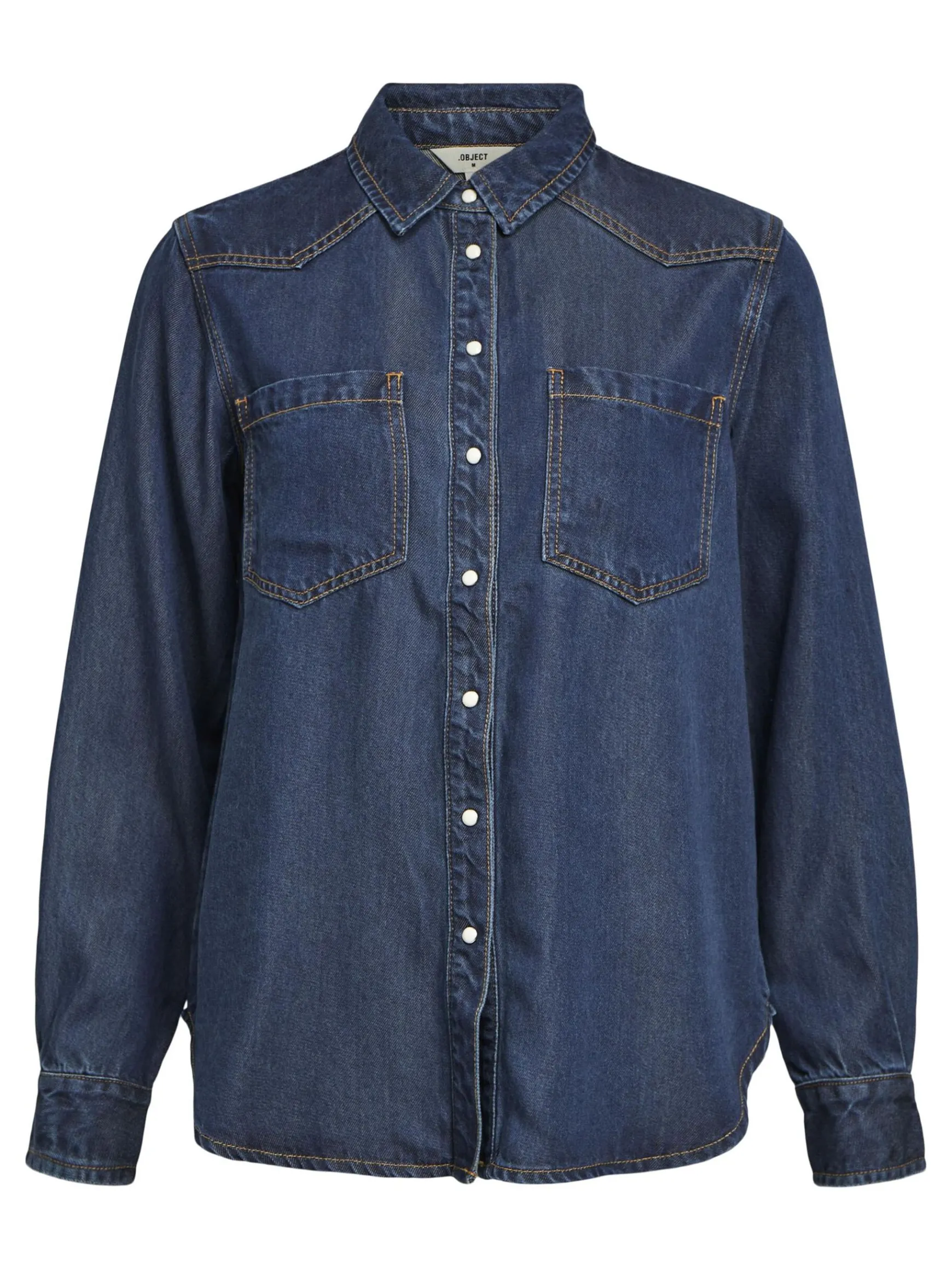Dame OBJECT LØS DENIMSKJORTE