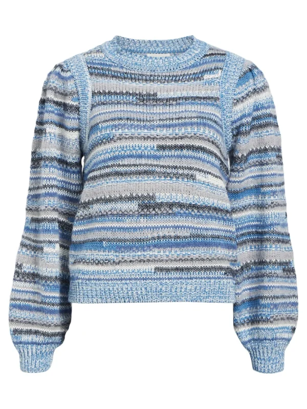 Dame OBJECT MELERET STRIKTRØJE