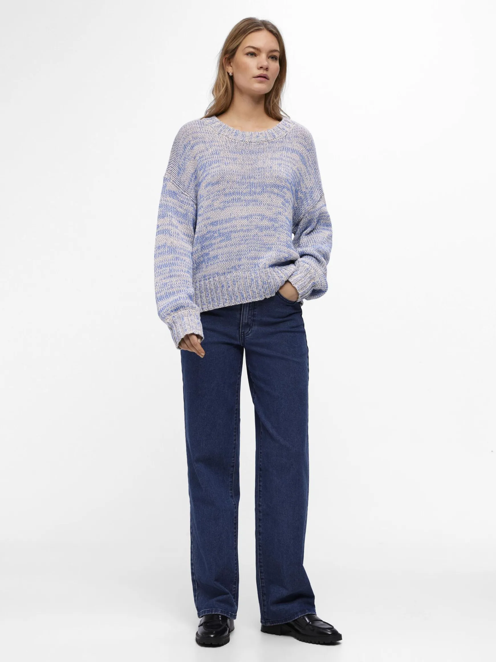 Dame OBJECT MELERET STRIKTRØJE