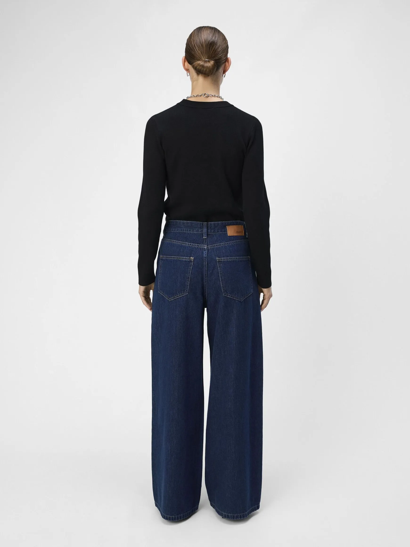 Dame OBJECT MID TALJE JEANS MED VIDE BEN