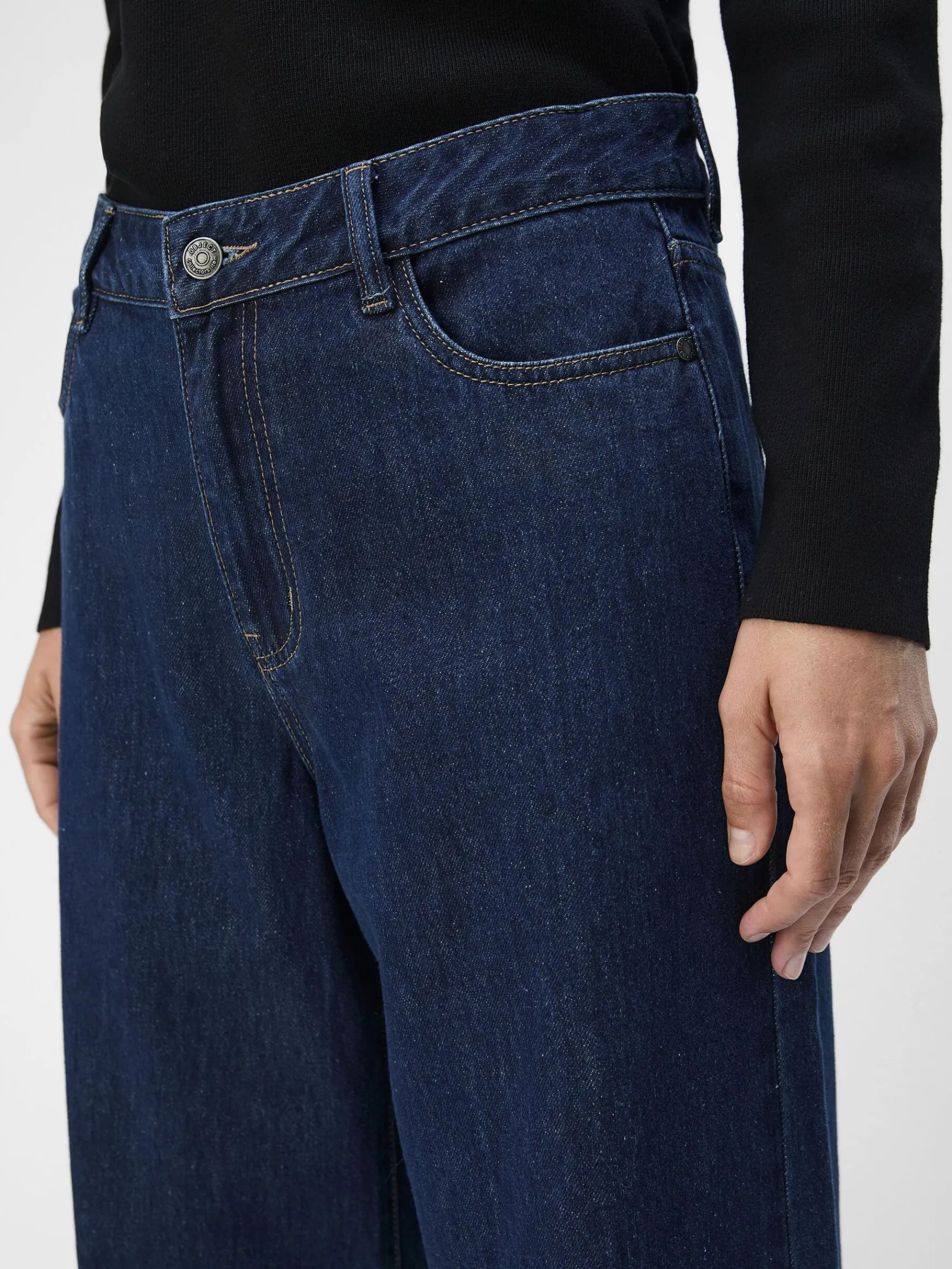 Dame OBJECT MID TALJE JEANS MED VIDE BEN