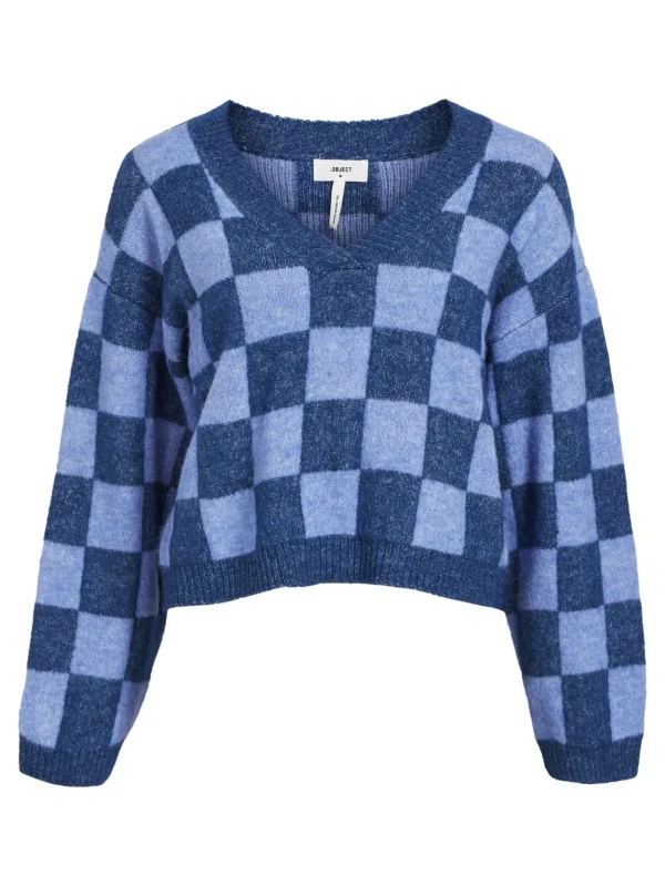 Dame OBJECT MØNSTRET STRIKTRØJE