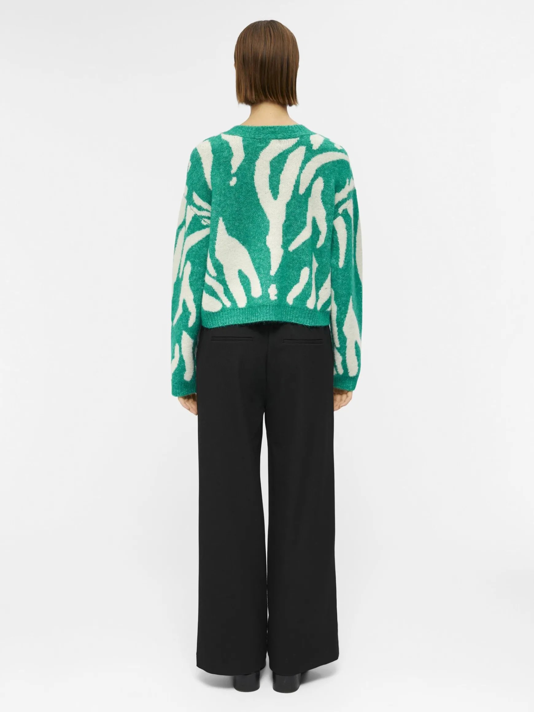 Dame OBJECT MØNSTRET STRIKTRØJE