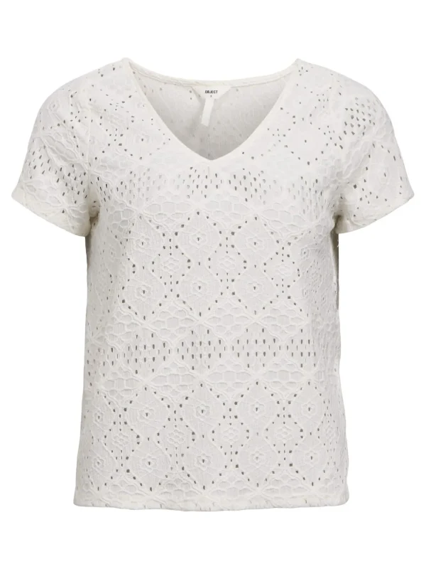 Dame OBJECT OBJFEODORA BLUSE MED V-HALS