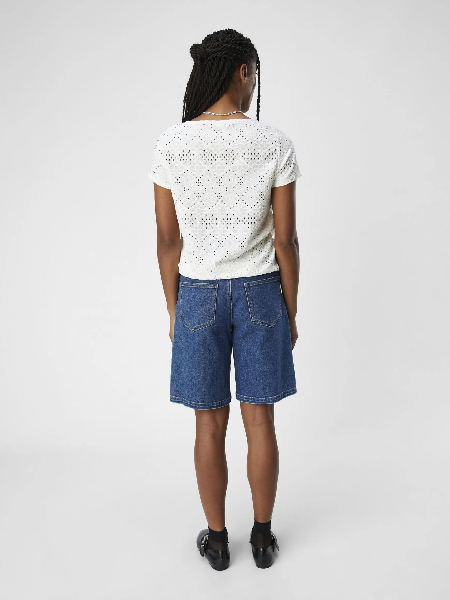 Dame OBJECT OBJFEODORA BLUSE MED V-HALS