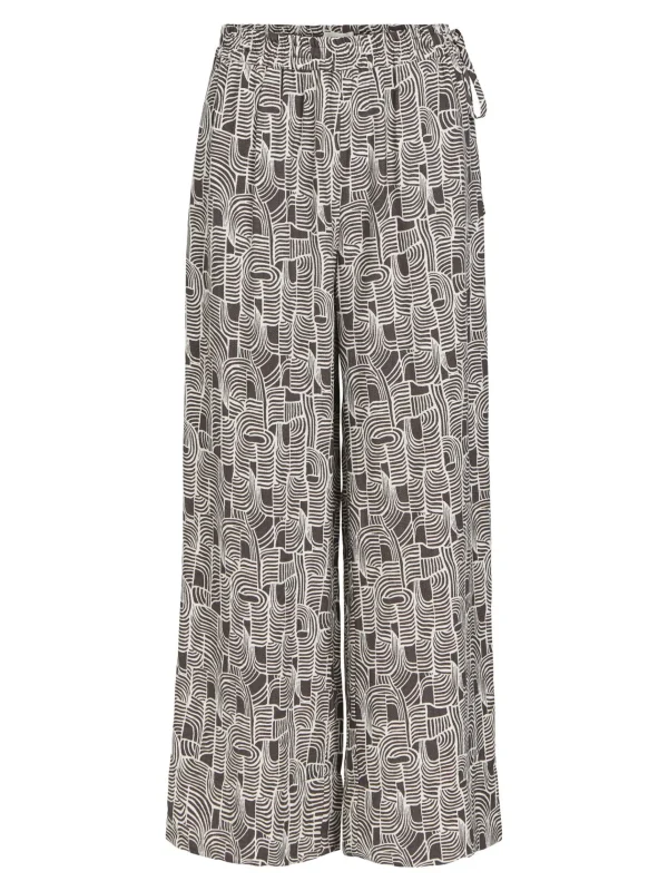 Dame OBJECT PRINTET BREDE BUKSER