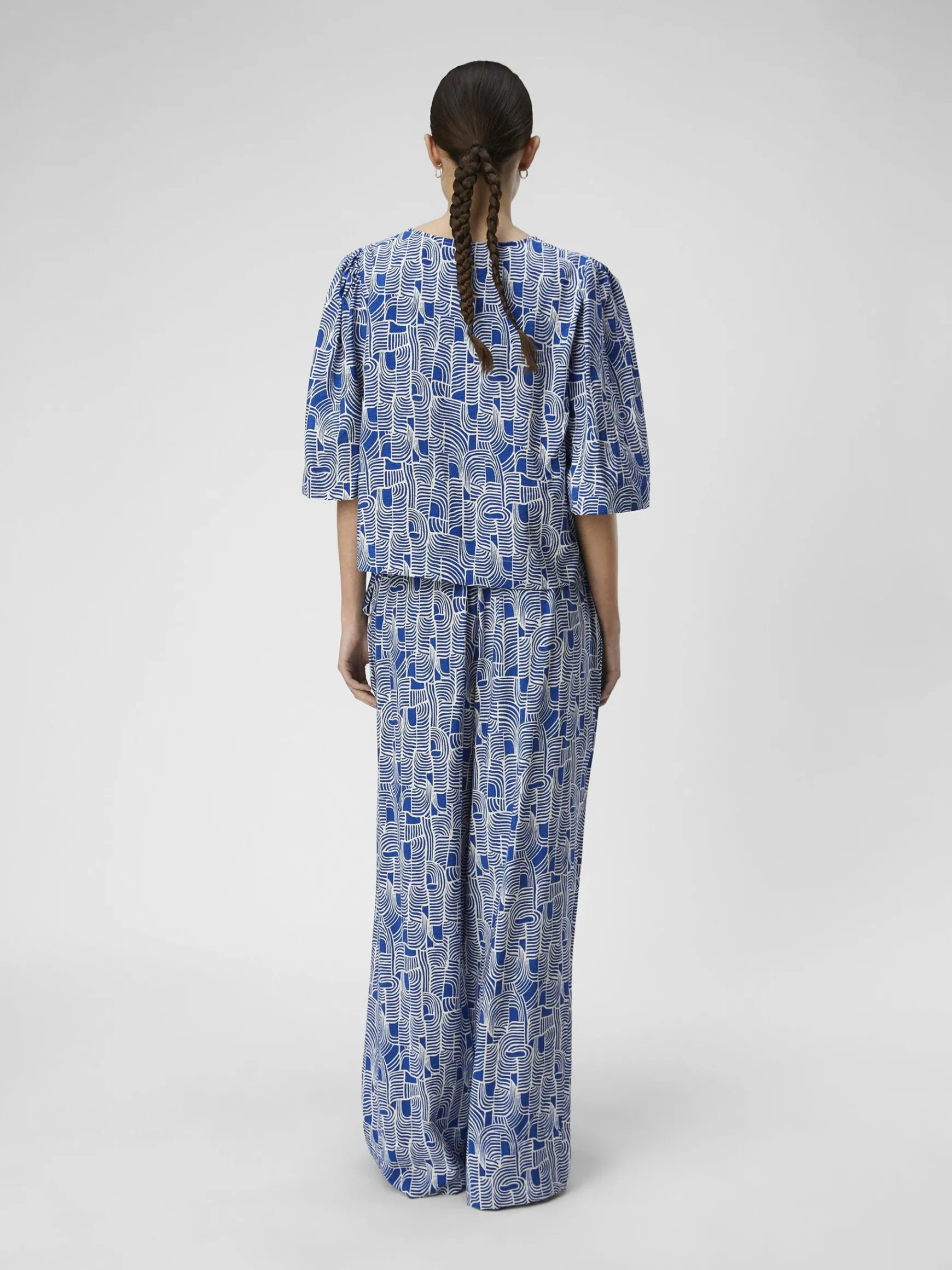 Dame OBJECT PRINTET BREDE BUKSER