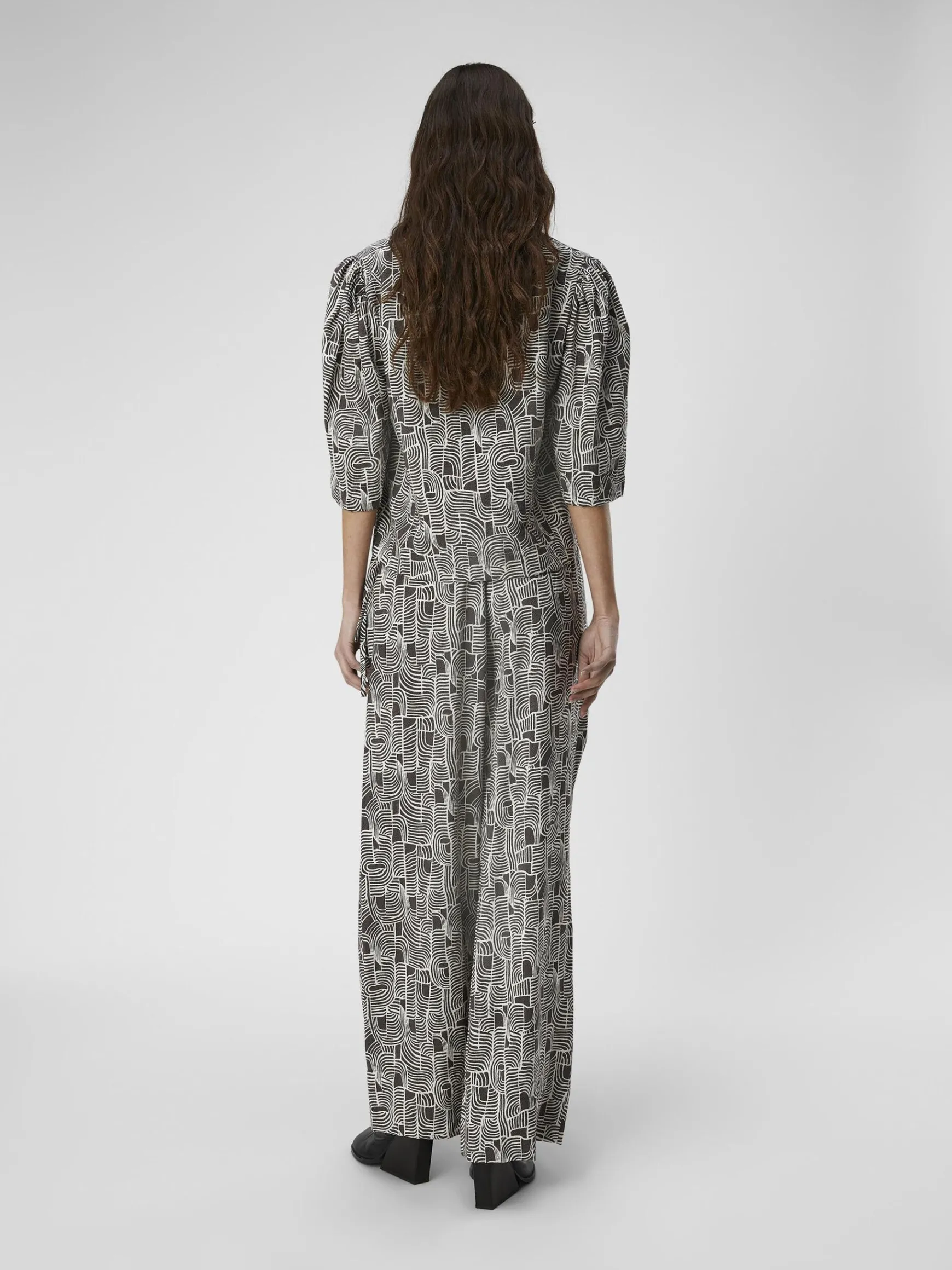 Dame OBJECT PRINTET BREDE BUKSER