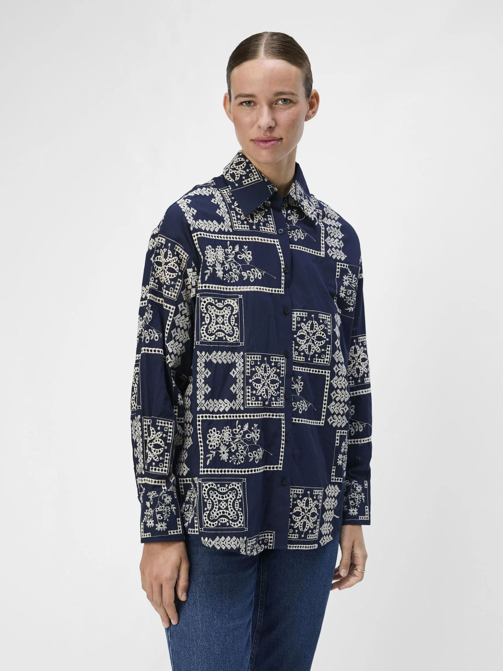 Dame OBJECT PRINTET SKJORTE