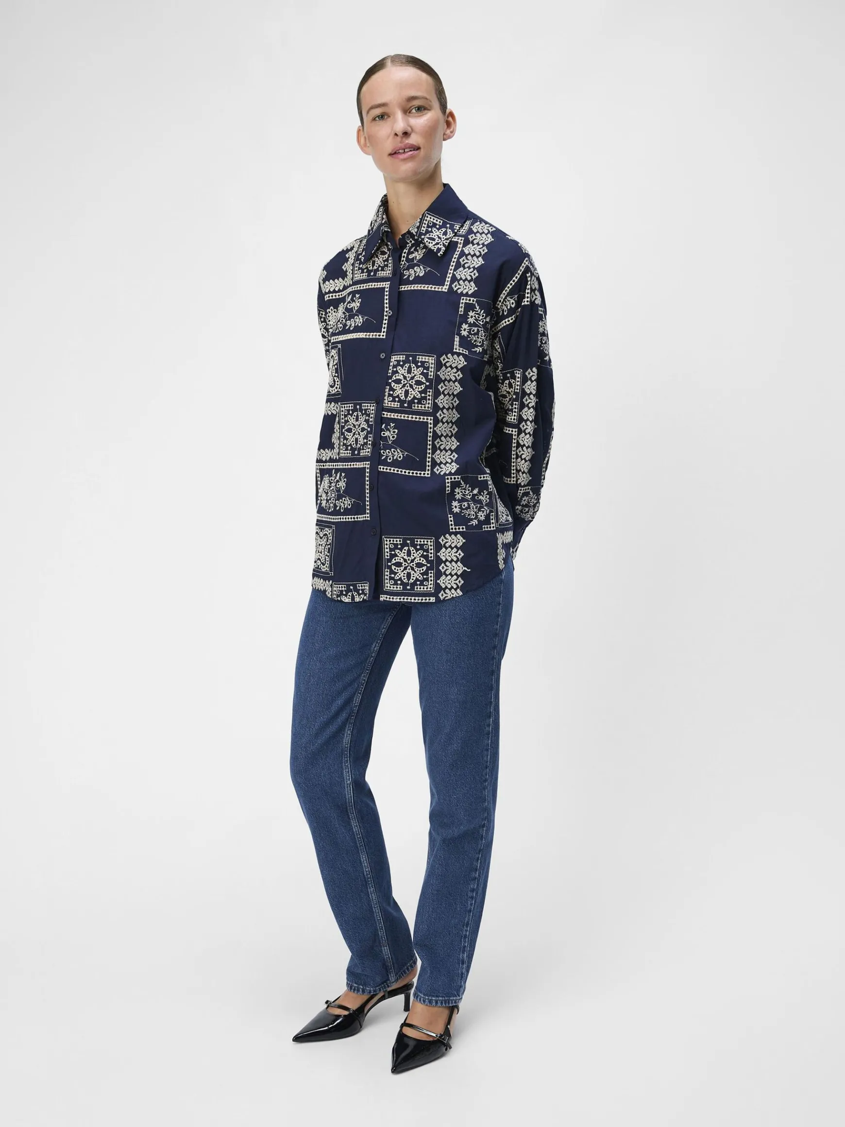 Dame OBJECT PRINTET SKJORTE