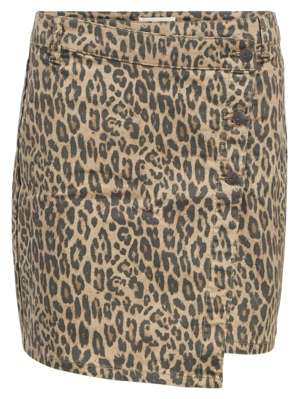 Dame OBJECT PRINTET SLÅ-OM-NEDERDEL