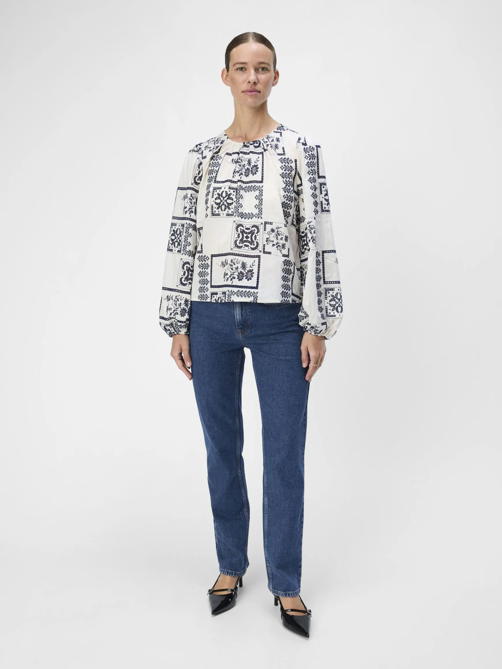 Dame OBJECT PRINTET TOP TOP