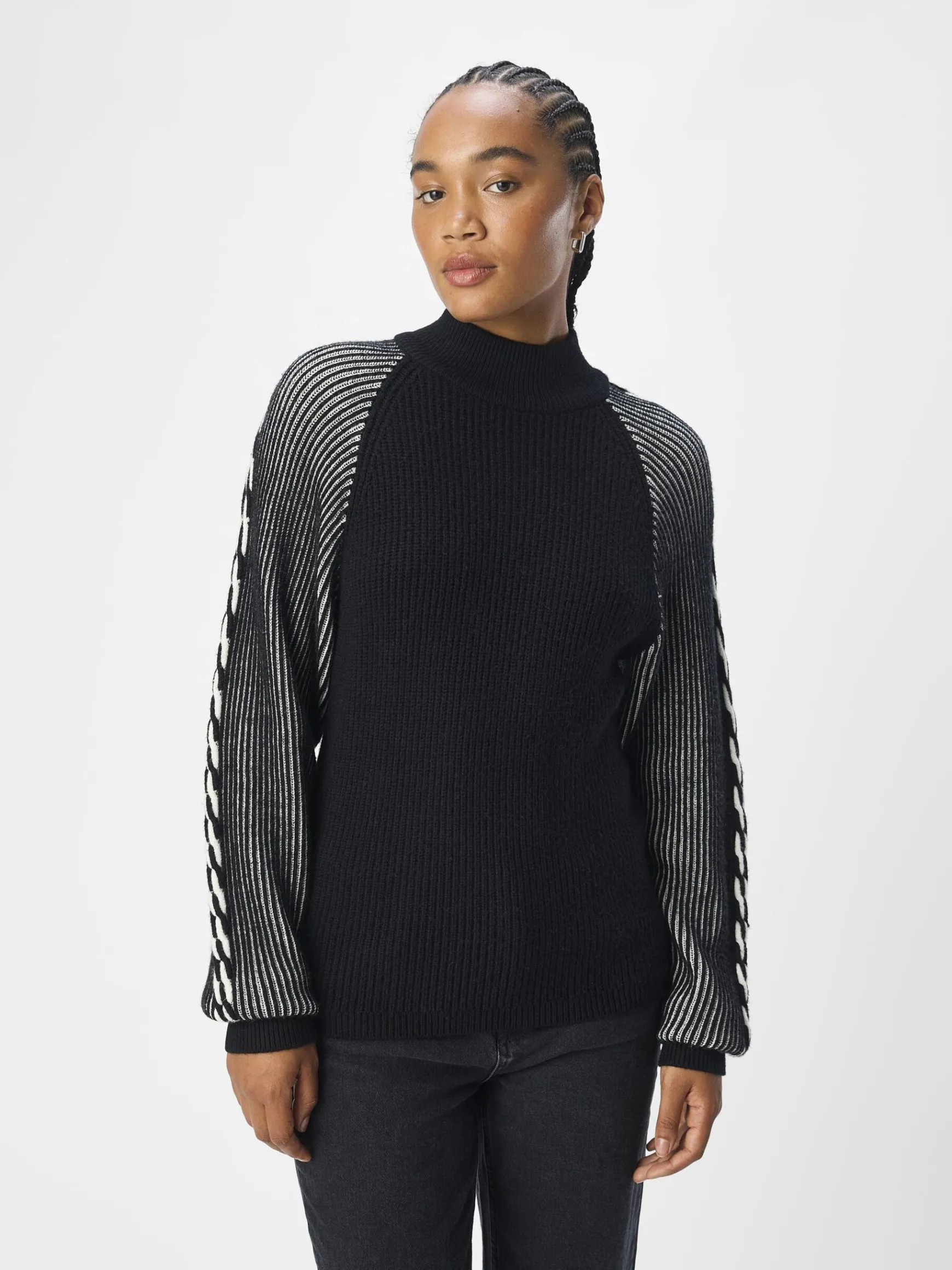 Dame OBJECT RIBBEDE STRIKTRØJE