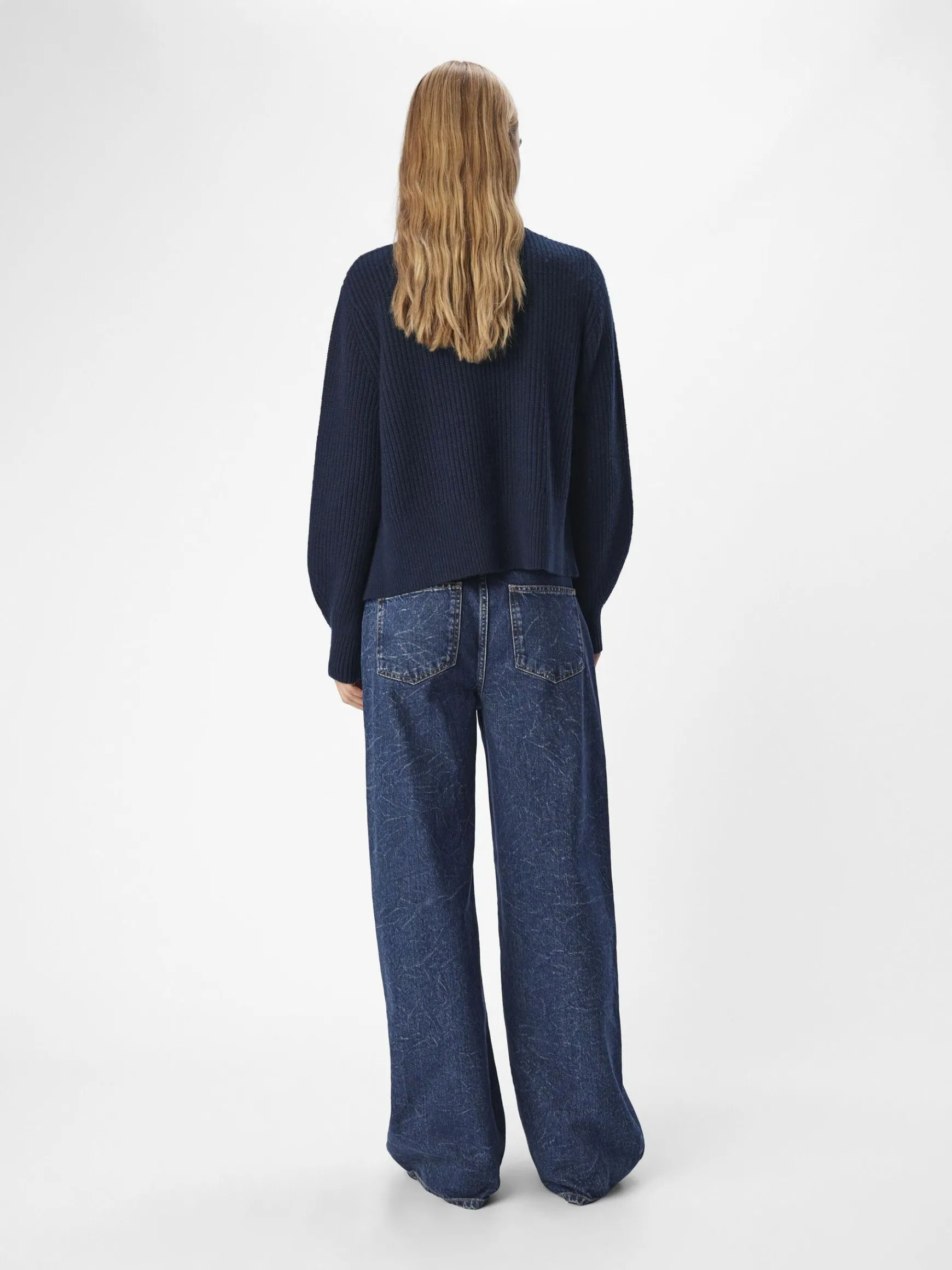 Dame OBJECT RIBBEDE STRIKTRØJE