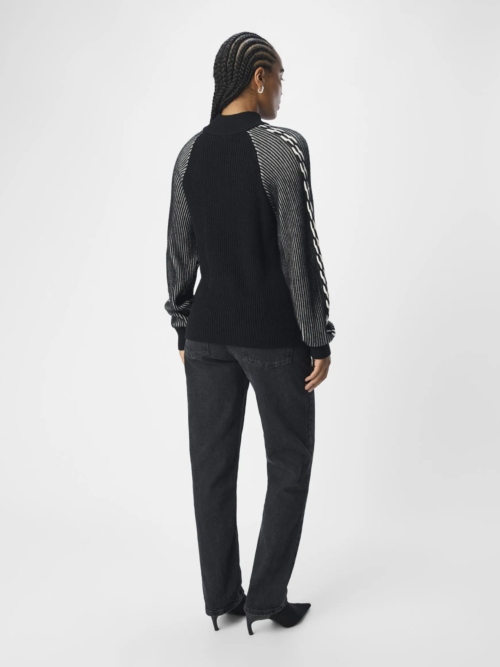 Dame OBJECT RIBBEDE STRIKTRØJE