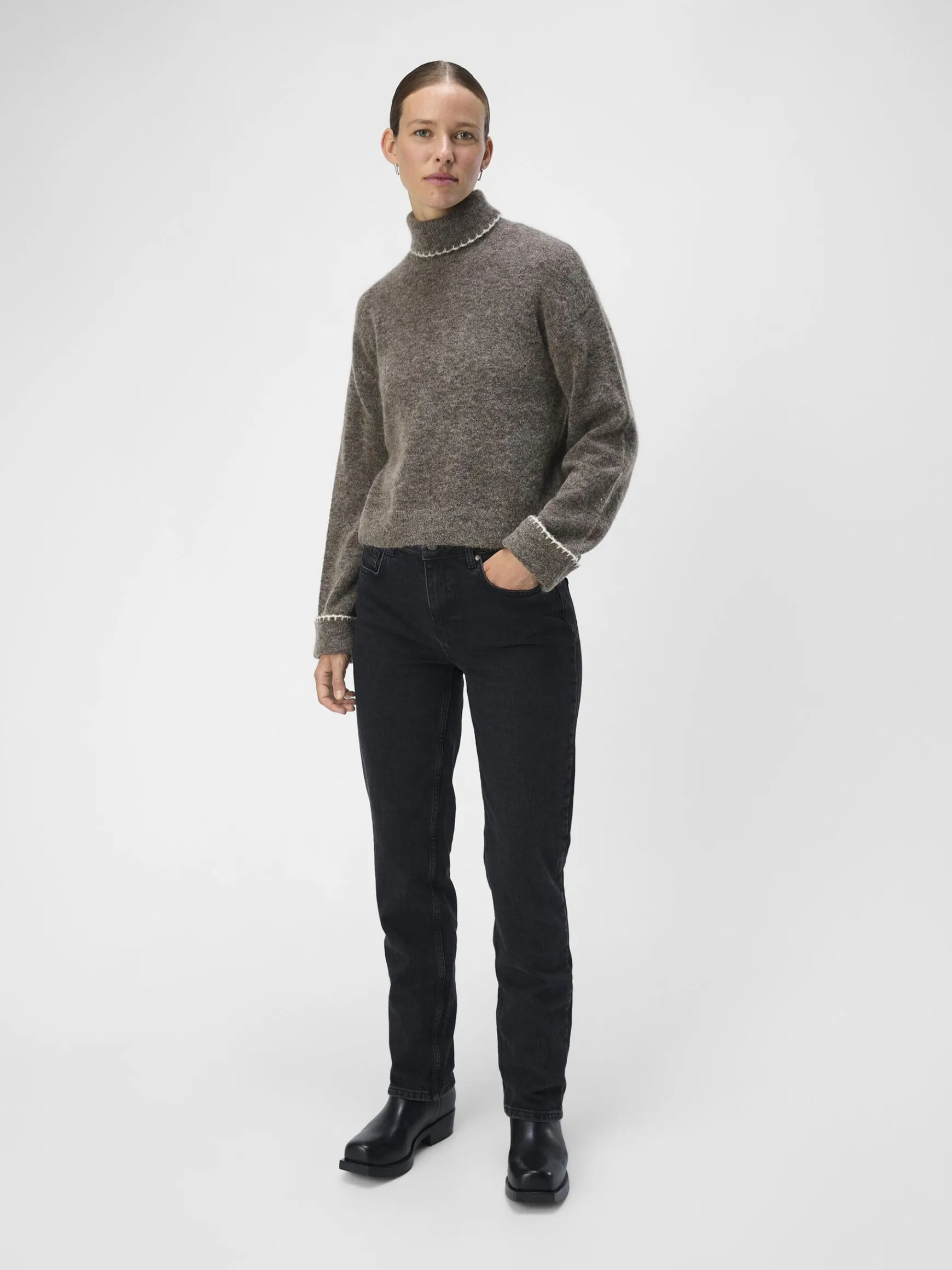 Dame OBJECT RULLEKRAVE PULLOVER